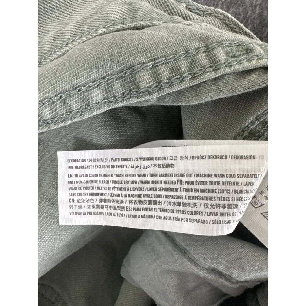Abercrombie & Fitch Men's Pants Light Green Distressed Utility 28x30 Loose Fit - Picture 11 of 11